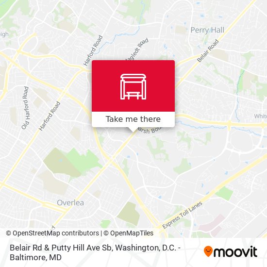 Mapa de Belair Rd & Putty Hill Ave Sb