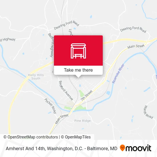 Amherst And 14th map