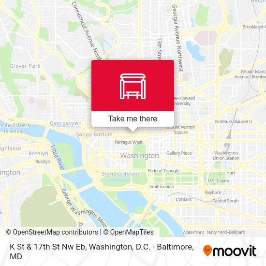 Mapa de K St & 17th St Nw Eb