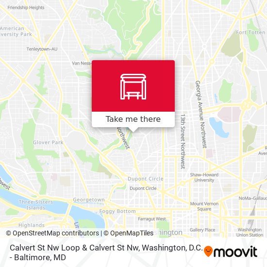 Calvert St Nw Loop & Calvert St Nw map