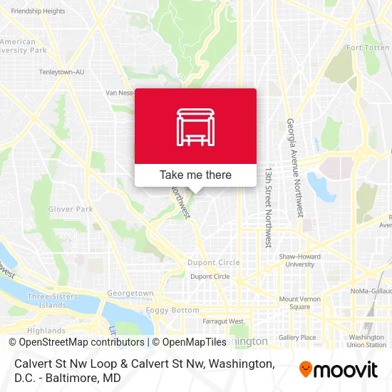 Calvert St Nw Loop & Calvert St Nw map