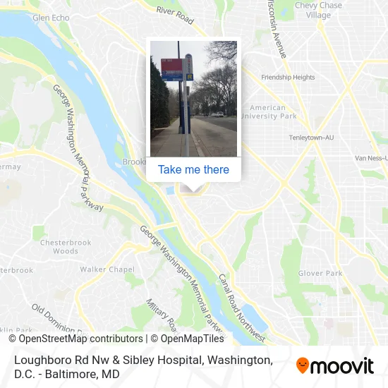 Mapa de Loughboro Rd Nw & Sibley Hospital