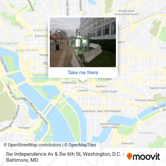Mapa de Sw Independence Av & Sw 6th St