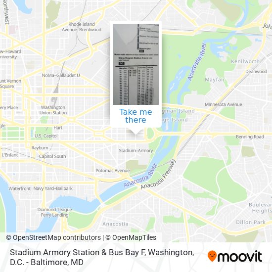 Mapa de Stadium Armory Station & Bus Bay F