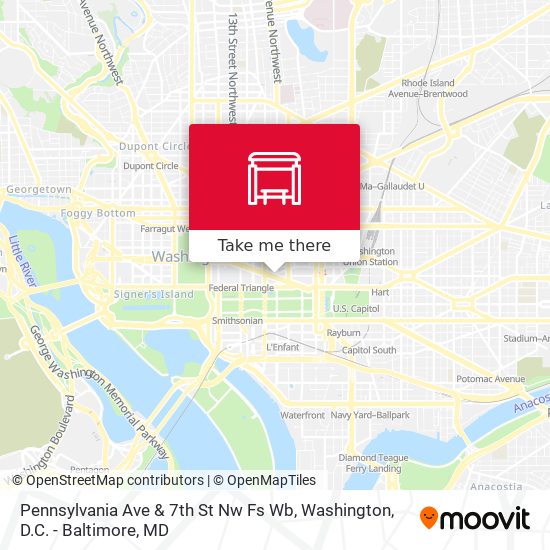 Pennsylvania Ave & 7th St Nw Fs Wb map