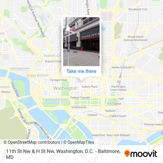11th St Nw & H St Nw map