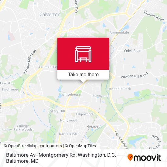 Baltimore Av+Montgomery Rd map