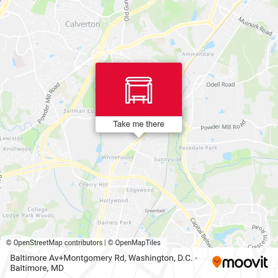 Baltimore Av+Montgomery Rd map