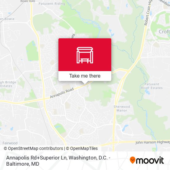 Annapolis Rd+Superior Ln map
