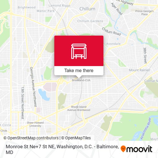 Monroe St Ne+7 St NE map