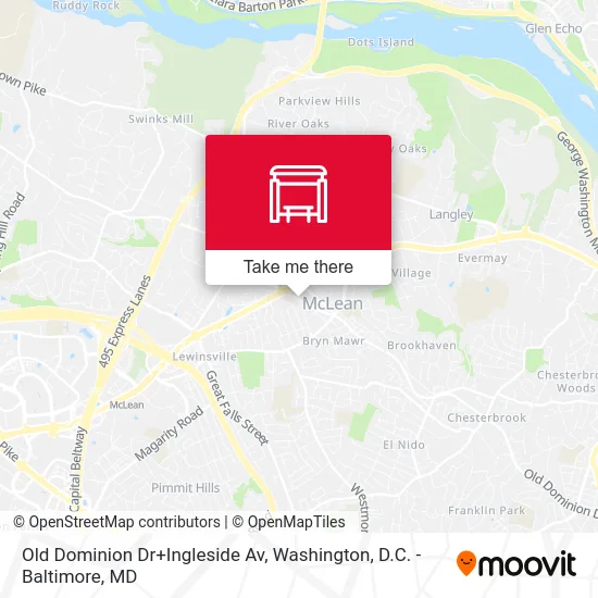 Old Dominion Dr+Ingleside Av map