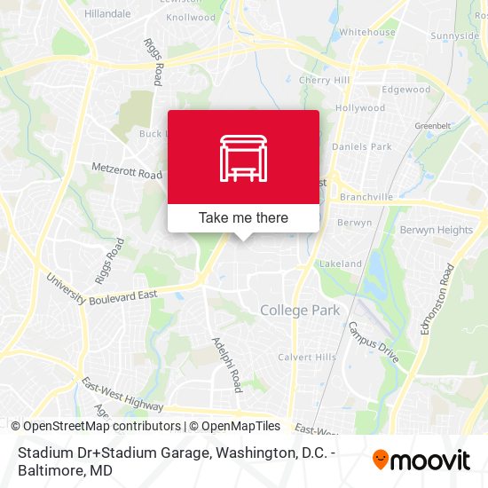 Stadium Dr+Stadium Garage map