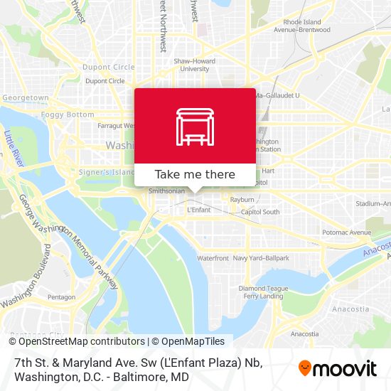 Mapa de 7th St. & Maryland Ave. Sw (L'Enfant Plaza) Nb