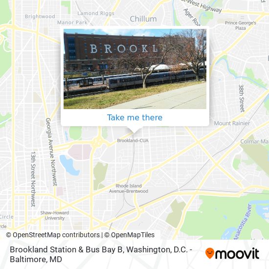 Brookland Station & Bus Bay B map