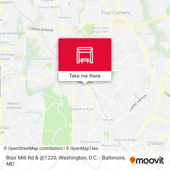 Blair Mill Rd & @1220 map