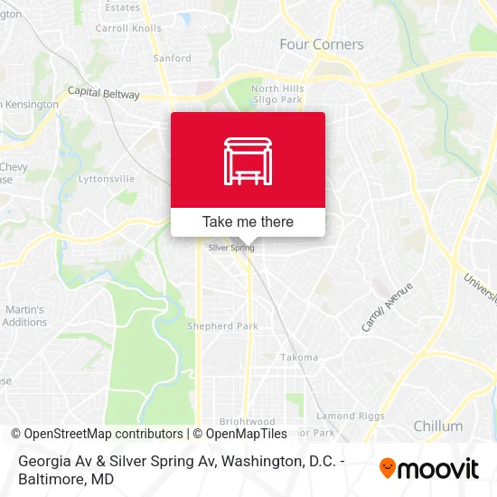 Mapa de Georgia Av & Silver Spring Av