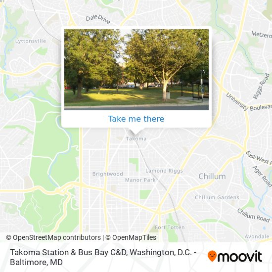 Takoma Station & Bus Bay C&D map