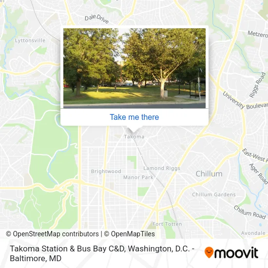 Mapa de Takoma Station & Bus Bay C&D