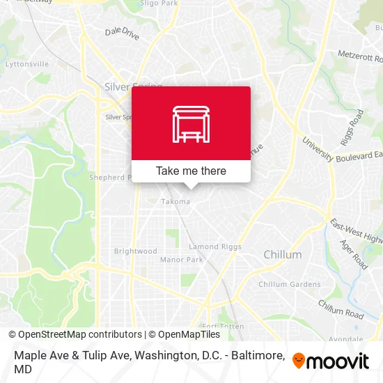 Maple Ave & Tulip Ave map