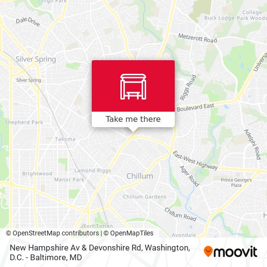 New Hampshire Av & Devonshire Rd map