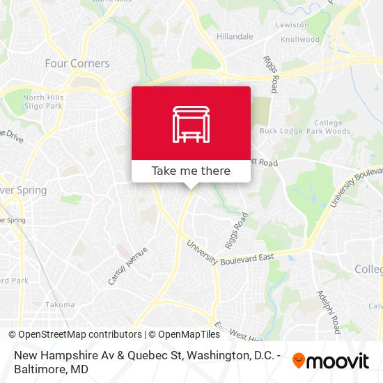 New Hampshire Av & Quebec St map
