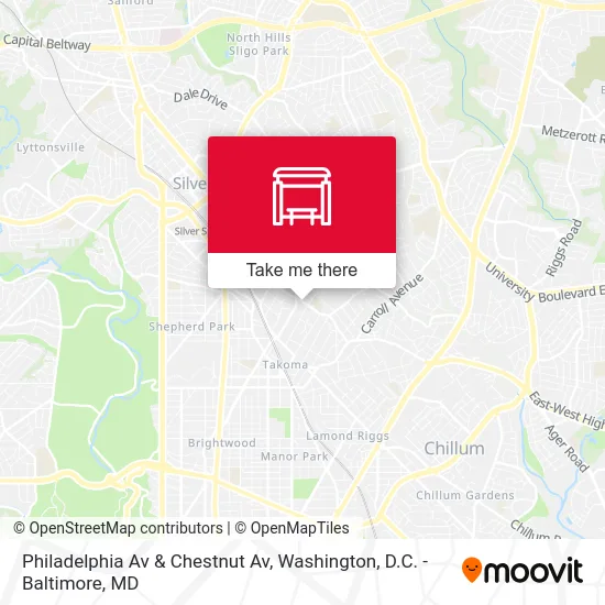 Philadelphia Av & Chestnut Av map