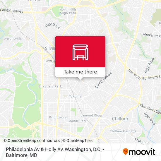 Mapa de Philadelphia Av & Holly Av