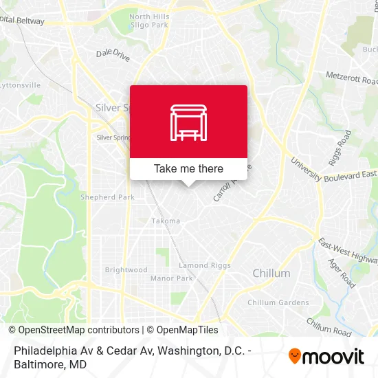 Philadelphia Av & Cedar Av map