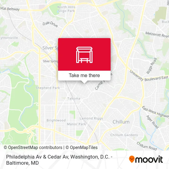 Philadelphia Av & Cedar Av map