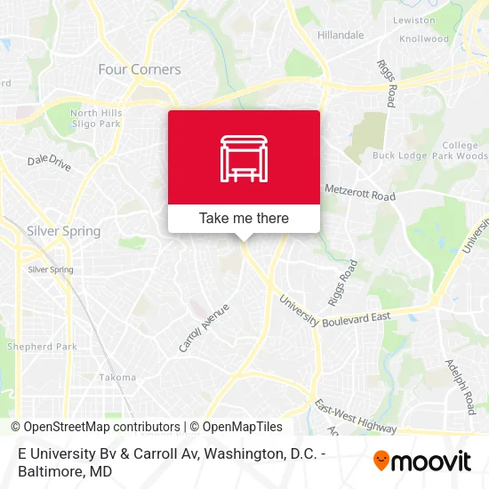 E University Bv & Carroll Av map