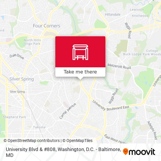 University Blvd & #808 map
