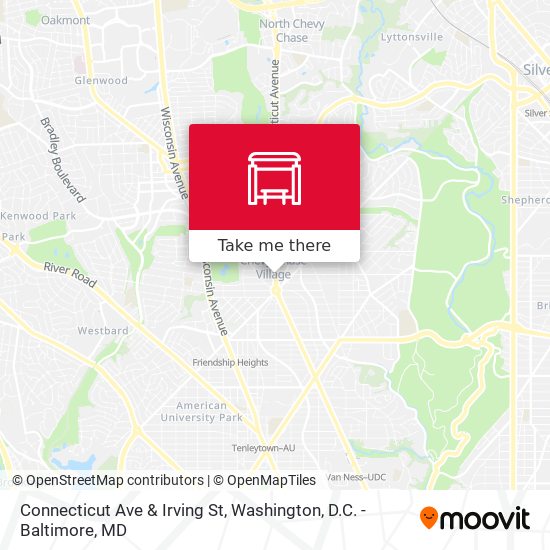 Connecticut Ave & Irving St map