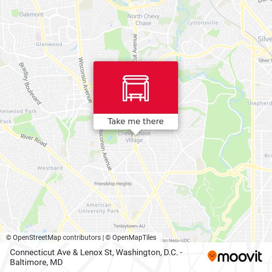 Mapa de Connecticut Ave & Lenox St
