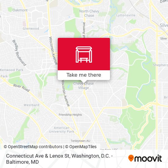 Connecticut Ave & Lenox St map