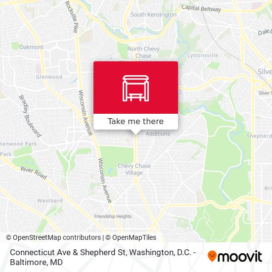 Connecticut Ave & Shepherd St map