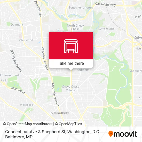Connecticut Ave & Shepherd St map