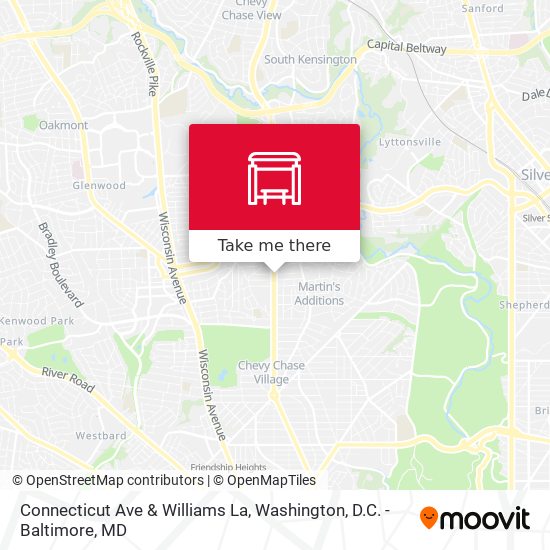 Connecticut Ave & Williams La map