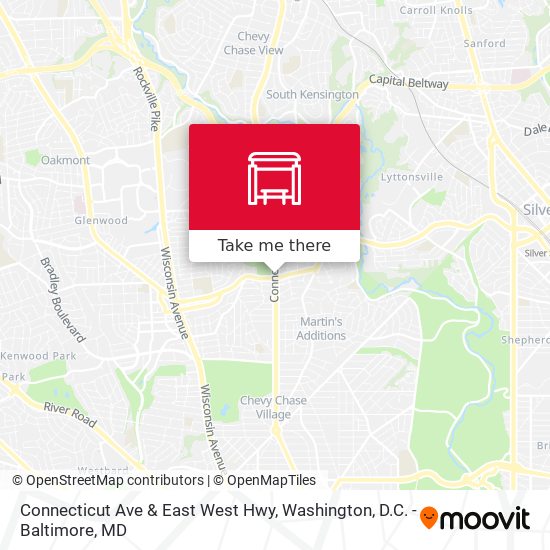 Connecticut Ave & East West Hwy map