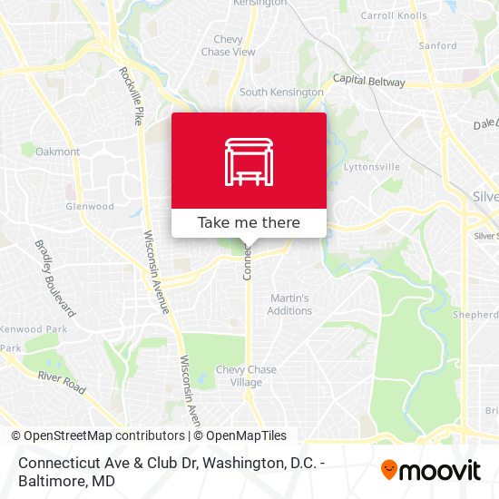 Connecticut Ave & Club Dr map