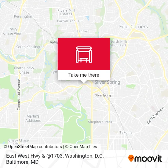 East West Hwy & @1703 map