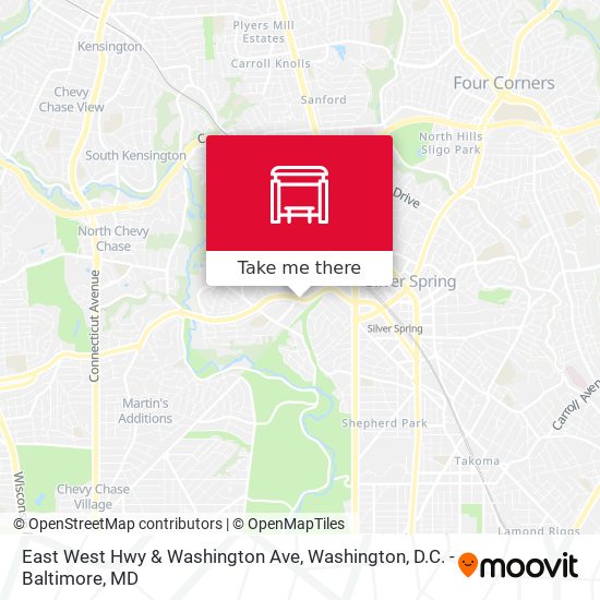 Mapa de East West Hwy & Washington Ave