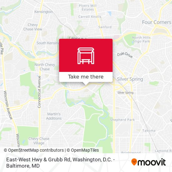 East-West Hwy & Grubb Rd map