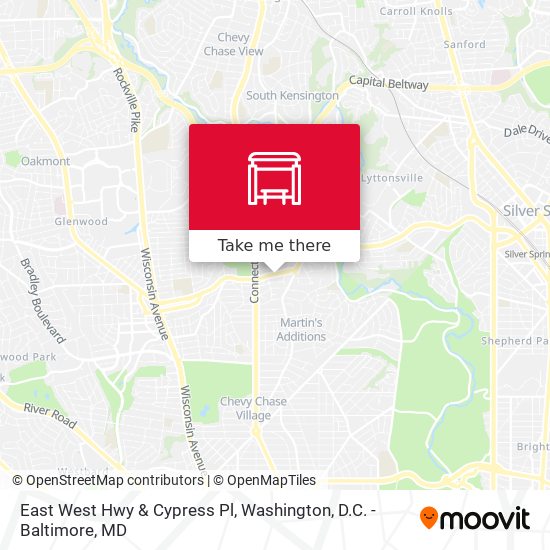 East West Hwy & Cypress Pl map