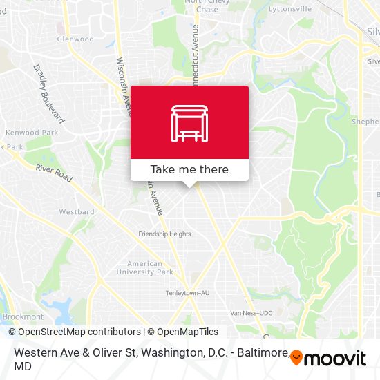 Western Ave & Oliver St map
