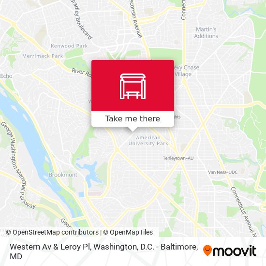 Western Av & Leroy Pl map