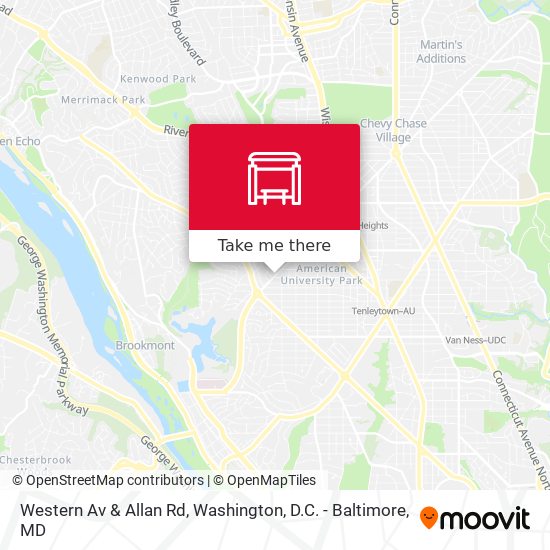 Mapa de Western Av & Allan Rd
