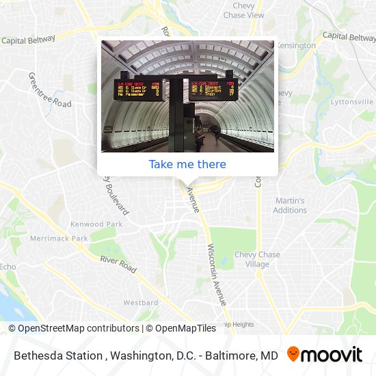 Bethesda Station map