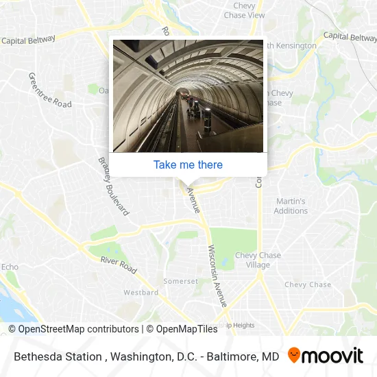 Bethesda Station map