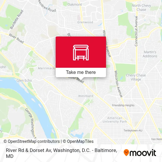 River Rd & Dorset Av map