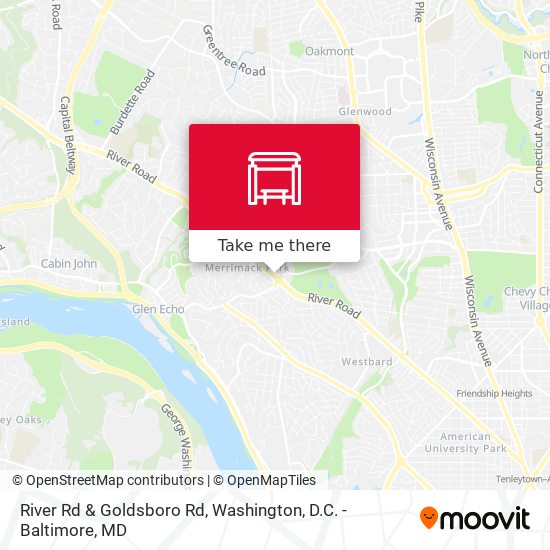 River Rd & Goldsboro Rd map